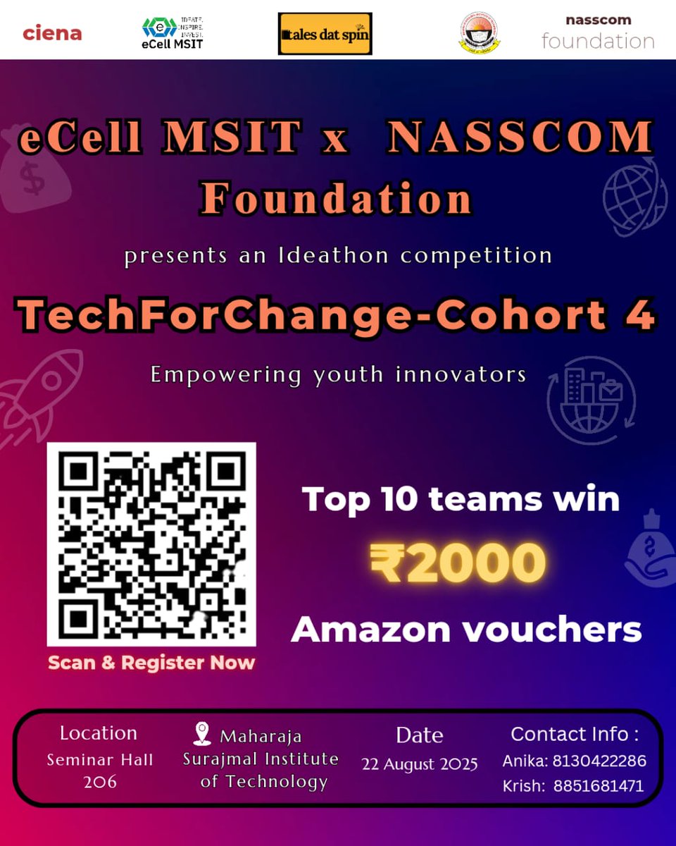 msitnewdelhi's tweet image. TechForChange-Cohort 4 #ecell #msitnewdelhi