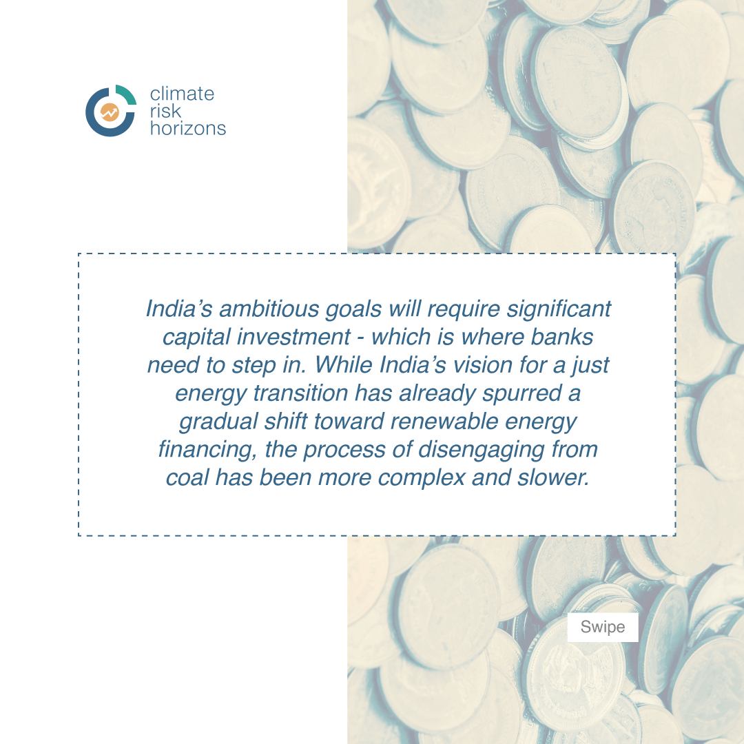 ClimateHorizons's tweet photo. In our latest blog, Anusha Das and @SagaronClimate   unpack why banks must step up support for renewable energy (RE) and move away from #coal.

#greenbanking #coalpolicy #energytransition  #renewablenergy https://t.co/xbsveBIEGZ