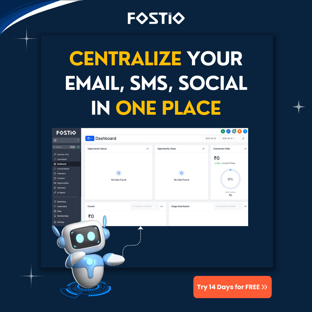 fostio_com's tweet image. Tired of juggling multiple platforms?
Streamline communication with Fostio: Email, SMS, Social—one dashboard.

Try Fostio FREE for 14 Days!
🔗 oryoo.com/fostio

#Fostio #BusinessAutomation #AllInOneTool #EmailSMSSocial #FostioPlatform #ProductivityBooster