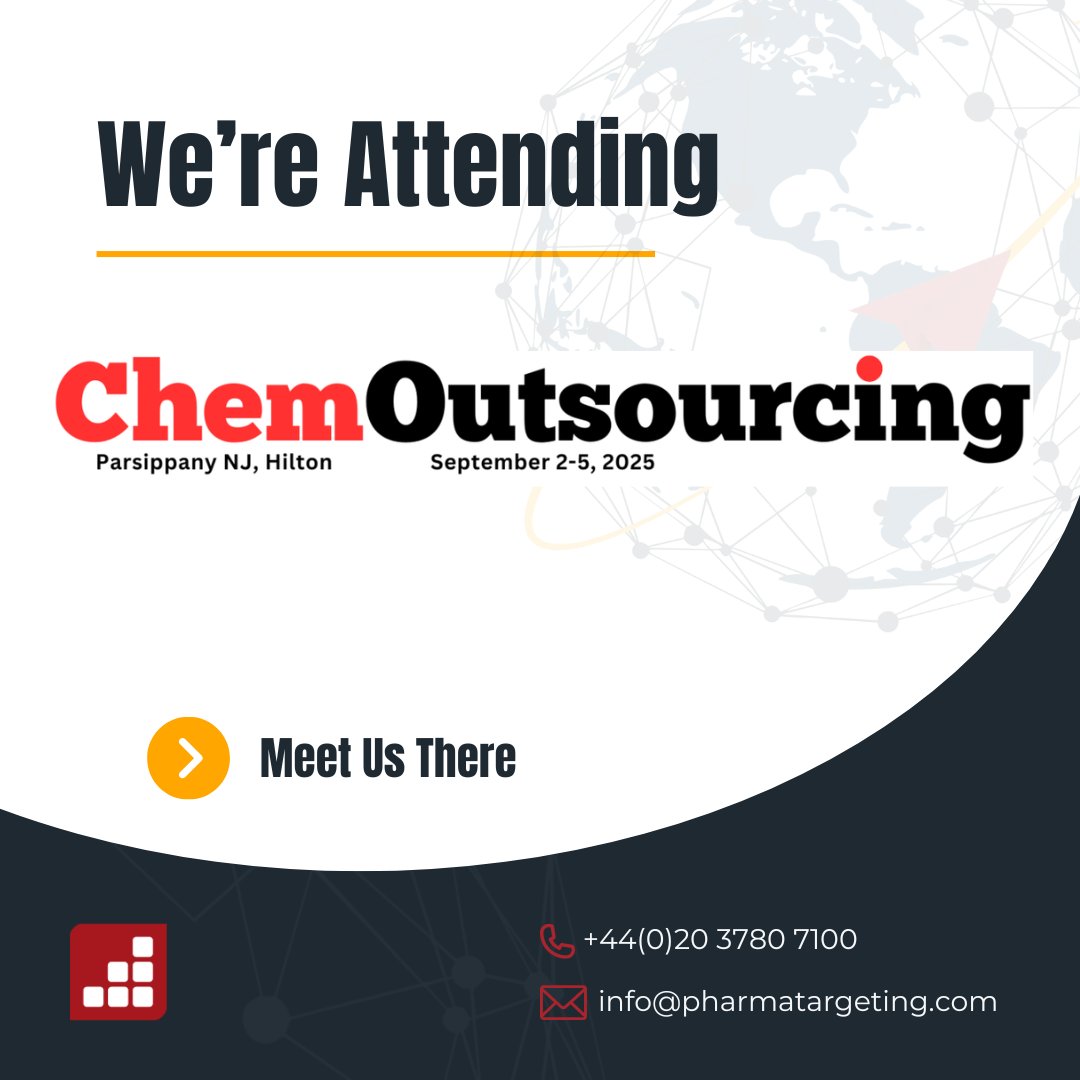 PharmaTargeting's tweet photo. The team at Pharma Targeting are excited to be attending ChemOutsourcing Week in Parsippany, NJ, on September 2-5.

Are you attending too? Let’s organise a time to chat whilst we’re there: https://t.co/QNBlVCCv5O  

#ChemOutsourcingWeek #ChemOutsourcing #Pharma #Biotech https://t.co/tdPtD831kA