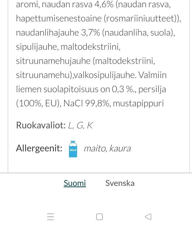 Jakestation's tweet photo. @SebastianTyne Tosta voit kattoo Savuriistakiusauksen ainesosat :D Meillä tyttö söi kaikki ruuat päiväkoti/eskari ja 1-2 luokka. Nyt 3 luokasta alkaen ei oo syöny viikkoon mitään kouluruokaa kun niin pahaa. Viimeinen kuva on kebablihakastike ohralla. Kebua ei juuri näy. Opettajatkaan eivät syö. https://t.co/mav7sSPcXb