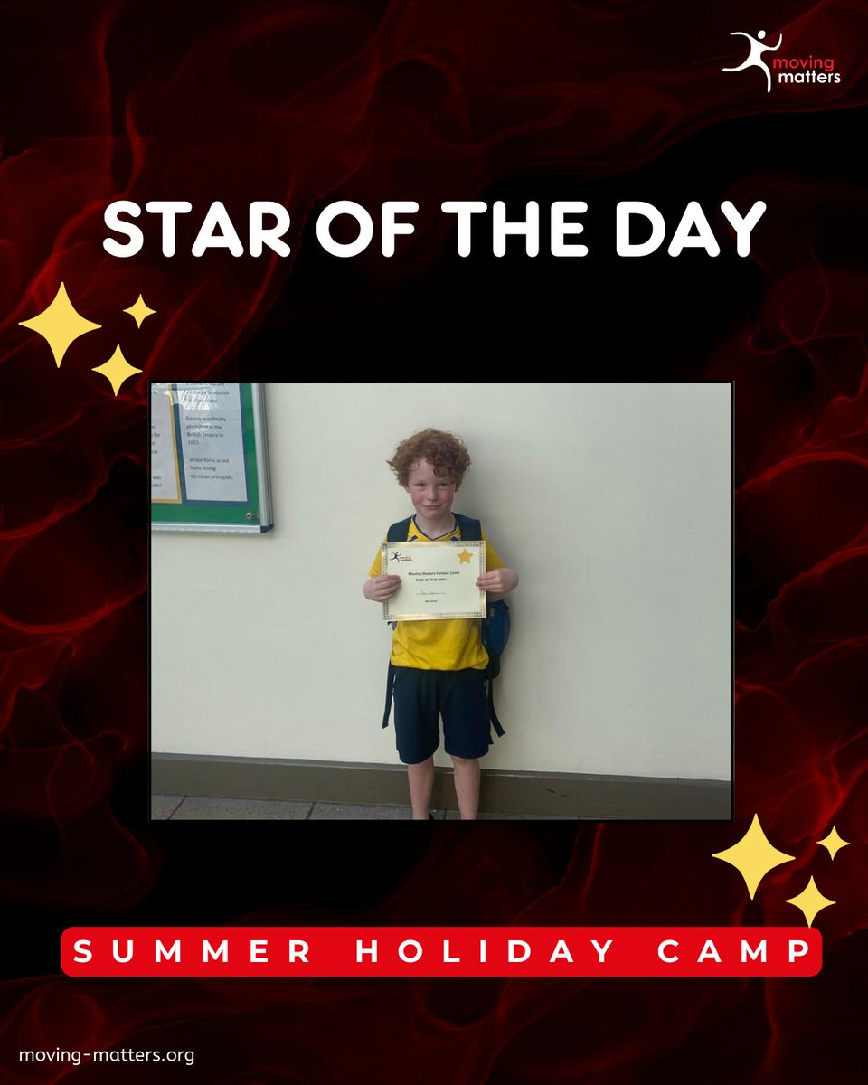 🎉 Congratulations to our Star of the Day for yesterday!

🌟 Outstanding sportsmanship, great attitude, and leading by example — well deserved! 👏