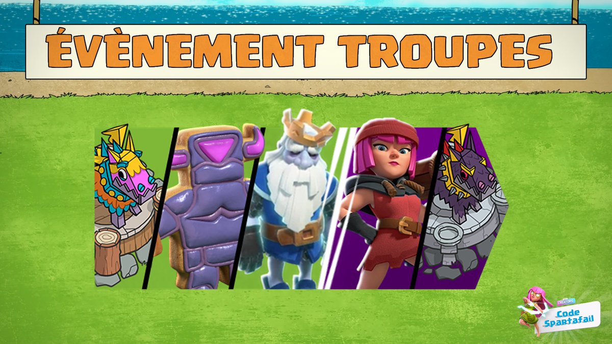 Lancement du troisième lot de troupe temporaire sur #ClashofClans   

Du 20 au 25 août à 10h FR   

Vous verrez sur vos attaques multiplayers
-  gentilles pinatas : qui vous donneront C.O.O.K.I.E et Fantôme royal en plus de vos troupes,
- méchante pinata : qui feront combattre