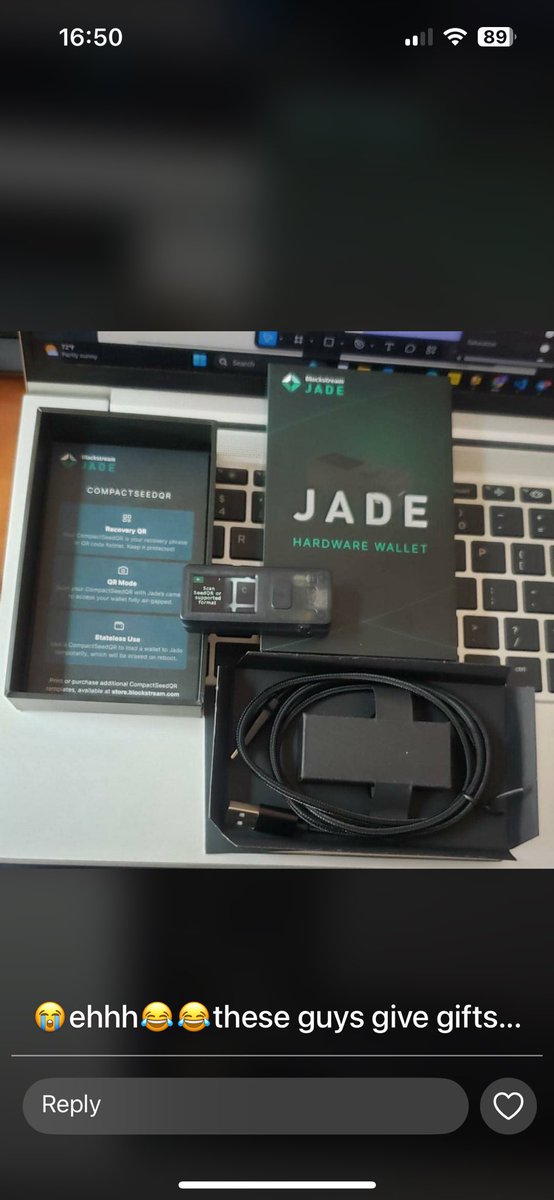 web3_muk's tweet photo. Did you get your Jade Wallet. 🌝🌝
@Blockstream @BChainDevFest @MyFirstBitcoin_ @BlockstreamJade 
#Bitcoin 
#BitcoinEdu
@MakCoCIS @gdgmuk https://t.co/uQHj1TaAme