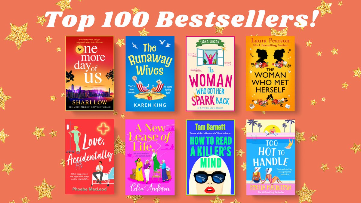 ✨ TOP 100 BESTSELLERS ✨

Congratulations to @ShariLow, <a href="/karen_king/">Karen King Author</a>, <a href="/FionaGibson/">Fiona Gibson</a>, <a href="/LauraPAuthor/">Laura Pearson</a>, <a href="/macleod_phoebe/">Phoebe MacLeod</a>, <a href="/CeliaAnderson1/">Celia Anderson</a>, <a href="/TamBarnettBooks/">Tam Barnett</a> and <a href="/PortiaMacIntosh/">Portia MacIntosh</a> who are in the Kindle Top 100 Bestsellers chart! 🎉