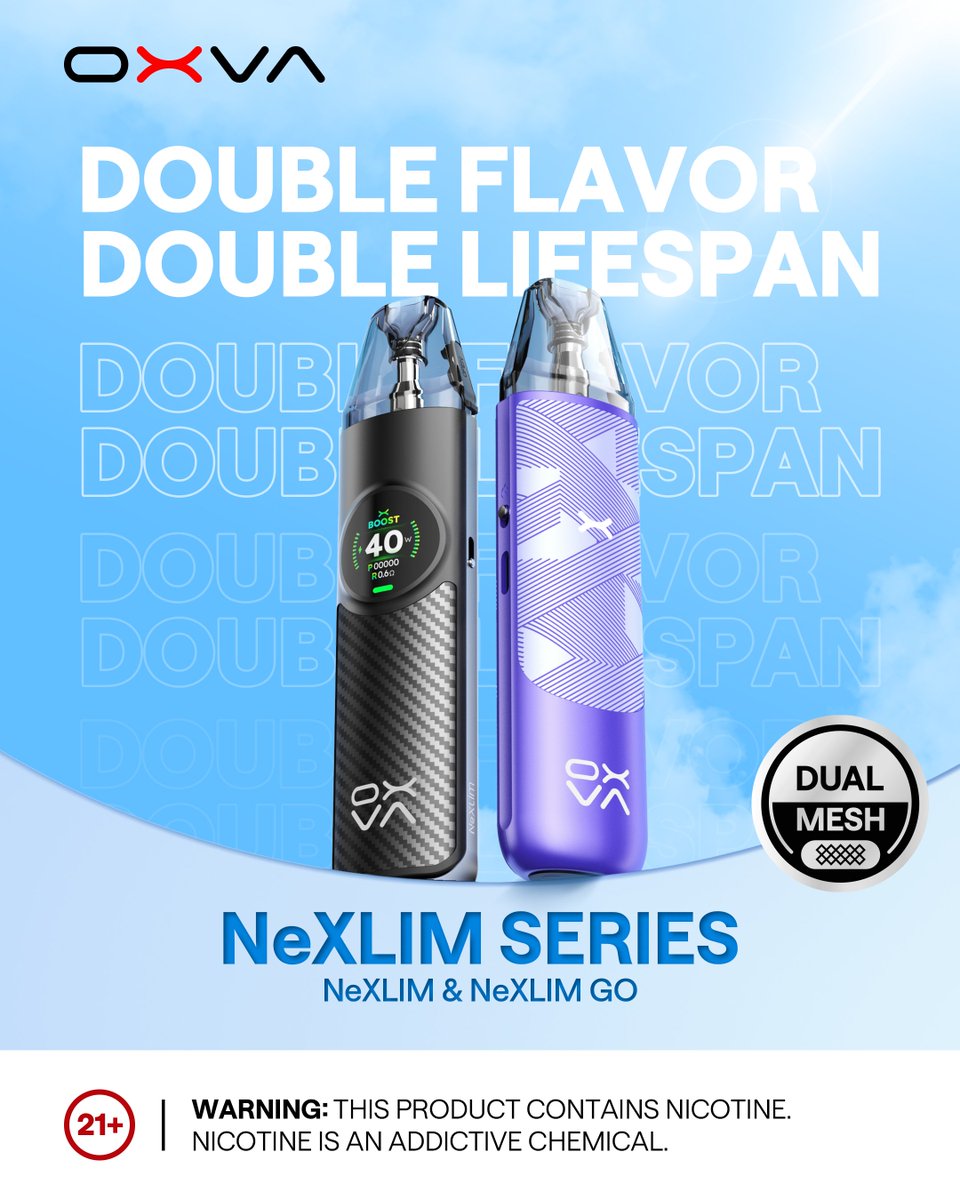 everzontech's tweet image. ⚡ OXVA NeXLIM VS NeXLIM GO ⚡
Two devices. Two experiences.
✨ NeXLIM – sleek, precise, everyday companion.
🔥 NeXLIM GO – powerful Dual Mesh + up to 10 days ECO mode.

Which one wins your pocket? 👀 Comment below!

#OXVANeXLIM #NeXLIMGO #VapeCommunity #BestDualMeshPod #OXVA