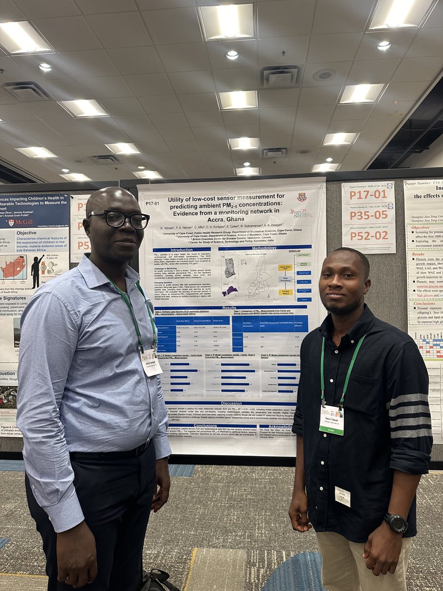 kofiamegah's tweet photo. We are the ongoing #ISES-ISEE25 meeting presenting findings of our ⁦@NIH_NIEHS⁩ funded DICE Project. DICE leverages data science application to improve children’s environmental health in Africa https://t.co/XTKgwadk1g