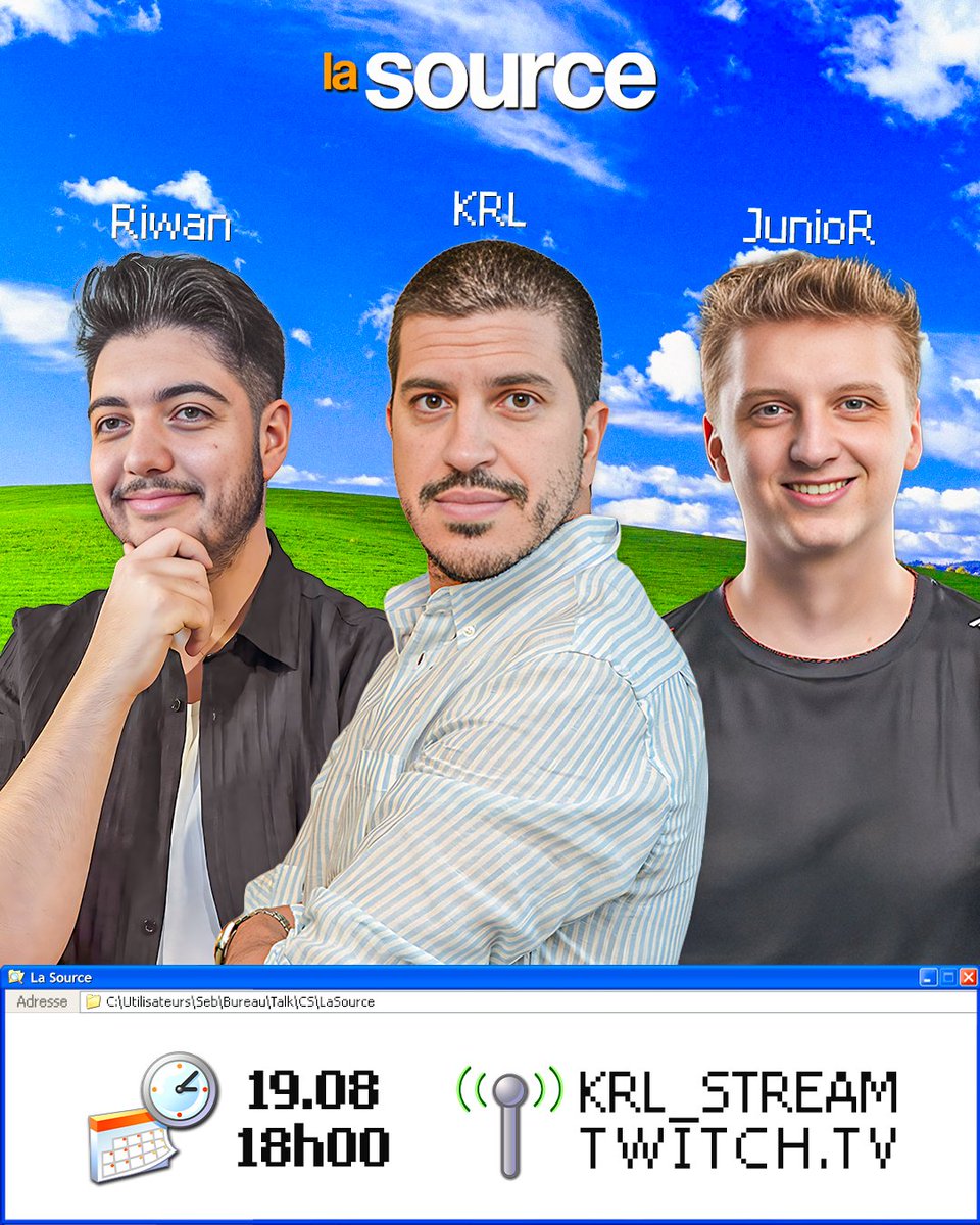 KRL (@krl_stream) on Twitter photo Rendez-vous à 18 h pour le 65e épisode de <a href="/lasourcegg/">lasource.gg</a> avec <a href="/Riwan_Stream/">Riwan_Stream🇵🇸</a> et <a href="/JunioRTanK_/">JunioR</a> 🎙️
👁️ TWITCH | KRL_STREAM Rendez-vous à 18 h pour le 65e épisode de <a href="/lasourcegg/">lasource.gg</a> avec <a href="/Riwan_Stream/">Riwan_Stream🇵🇸</a> et <a href="/JunioRTanK_/">JunioR</a> 🎙️
👁️ TWITCH | KRL_STREAM