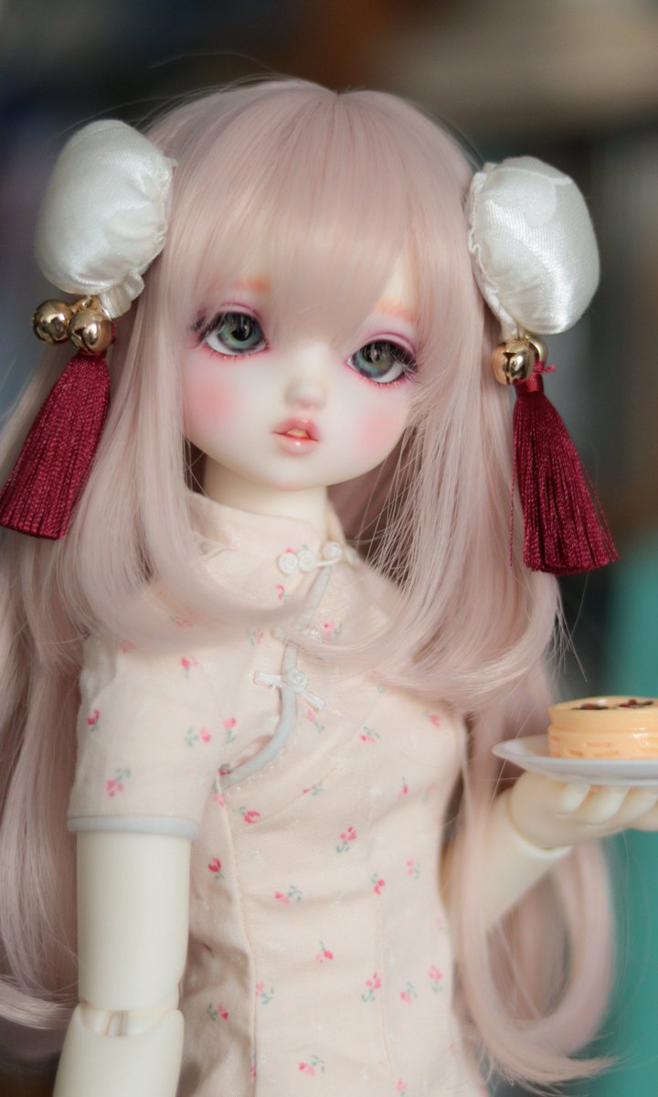 ティナちゃんお迎えしていました⟡.*
目元がきらきらしていてとてもかわいいです⸝⸝ᵕ ᵕ⸝⸝
（ちょっとだけオーバーメイクしてます）