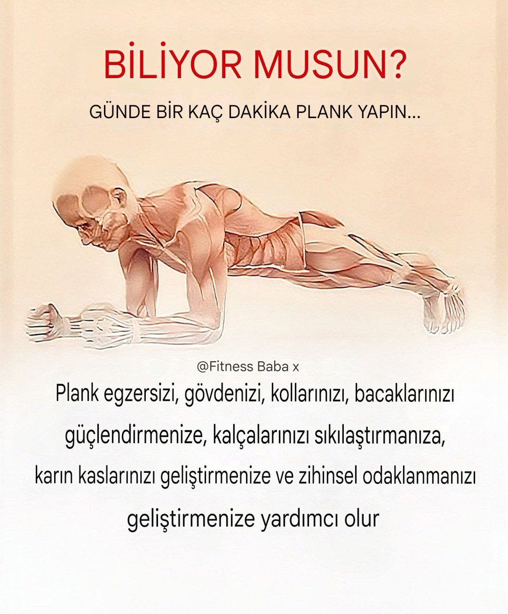 pratikdunya's tweet photo. Bilim tarafından desteklenen, 40 yaşından sonra yapmanız gereken en iyi 5 Anti Aging egzersizi!

1. Plank https://t.co/KoF703pwD9