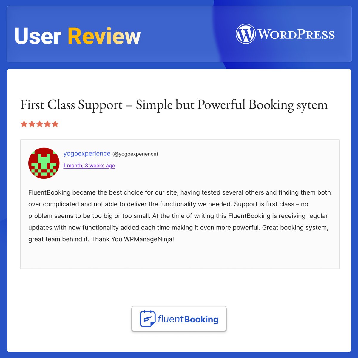 FluentBooking (@fluentbooking) on Twitter photo Booking made easy = support that cares + design that works.
What do you value most? Booking made easy = support that cares + design that works.
What do you value most?