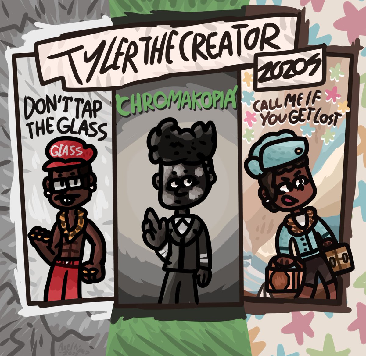 axelfilms22's tweet photo. don't tap the glass fanart 8)
#donttaptheglass
#chromakopia #tylerthecreator
#ttctwt #fanart #art
#tylerthecreatoralbum
#cmiygl #callmeifyougetlost
#tylerthecreatorfanart
#tylerthecreatorart https://t.co/Nt5A57kx3E