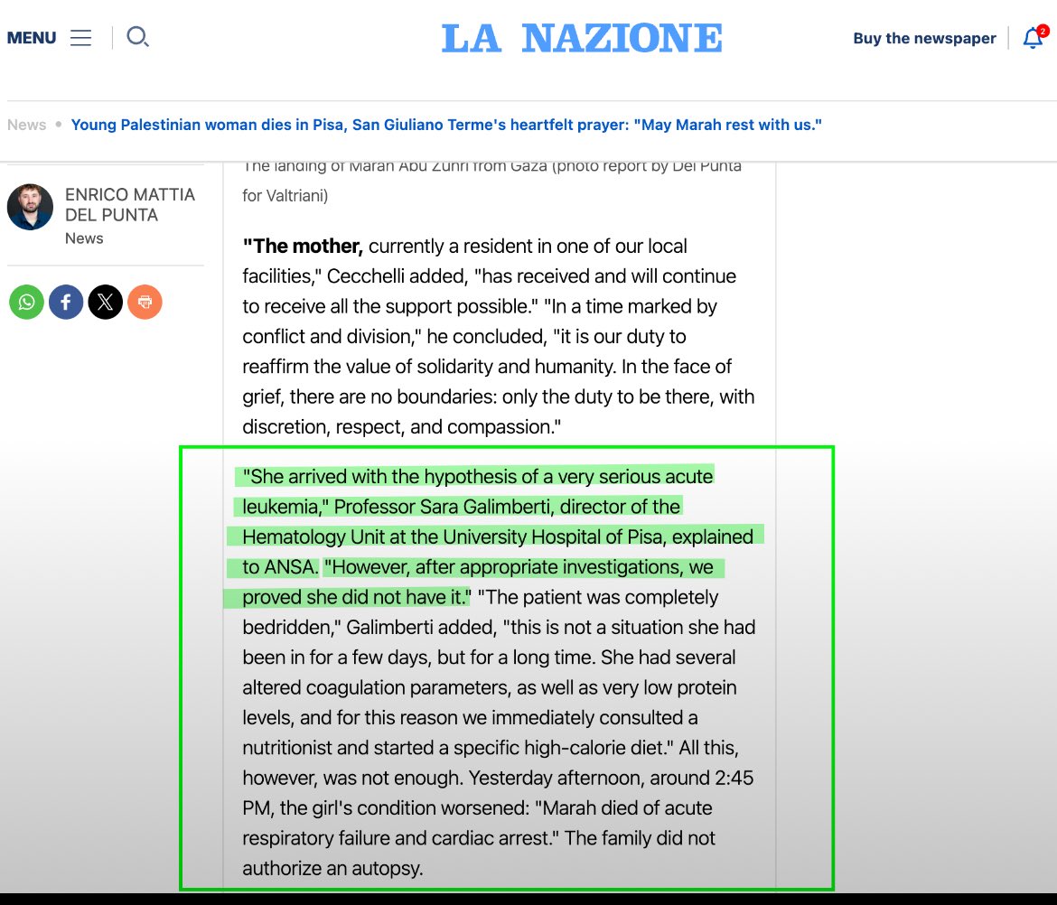 <a href="/emmacpicken/">Emma Picken 🎗</a> The doctors confirmed the Palestinian woman did not have leukemia. She was starved by Israel, you disgusting mouthpiece for a genocidal regime.