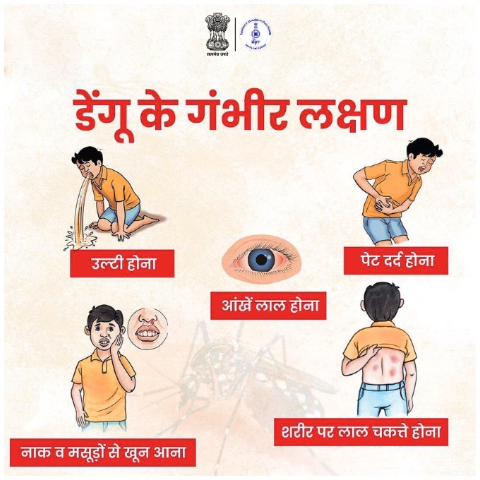 diprjk's tweet image. #DenguePrevention | डेंगू के लक्षण पहचानें और सावधान रहें। अगर इनमें से कोई भी लक्षण दिखे, तुरंत डॉक्टर से संपर्क करें।

#Dengue
#HealthForAll