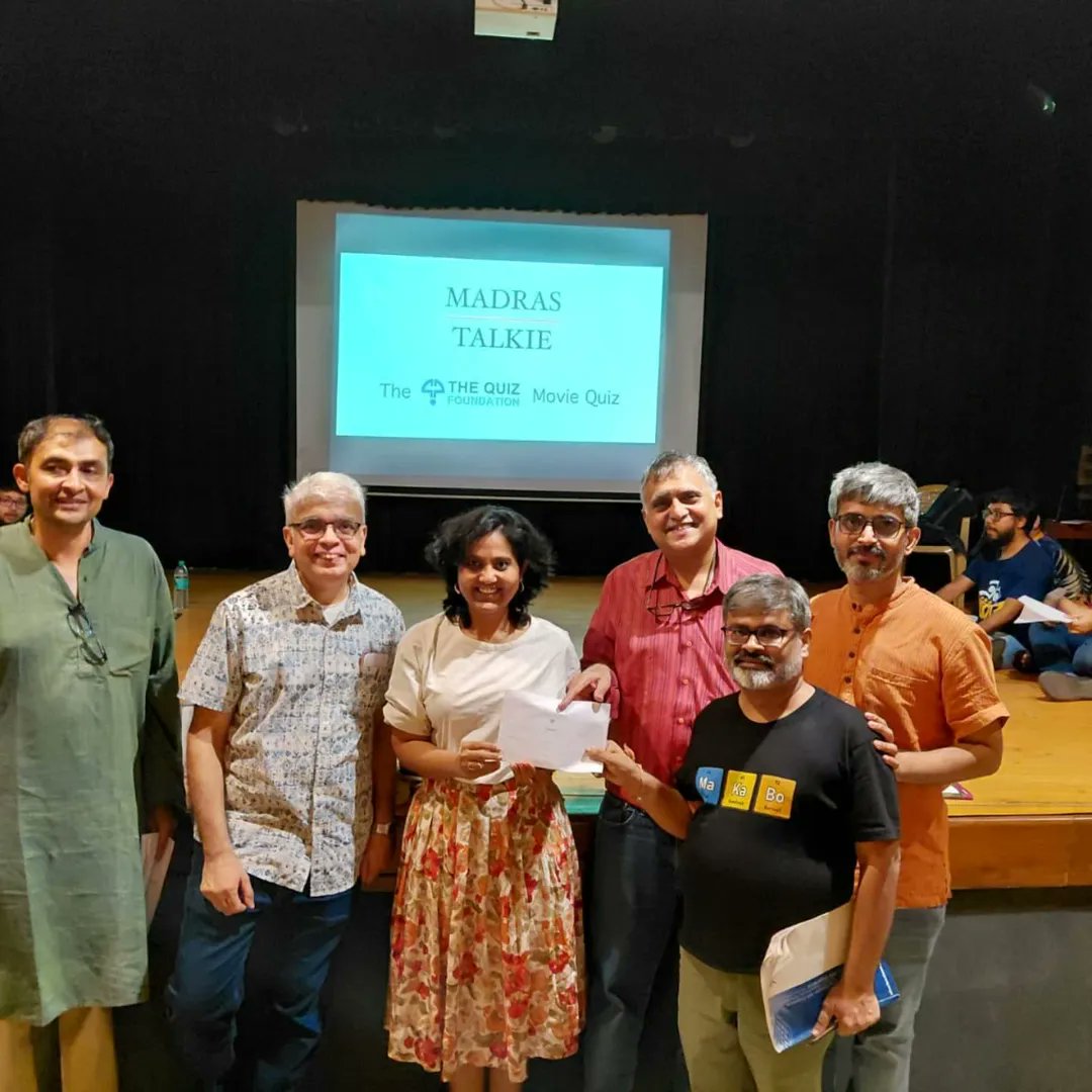 quizfoundation's tweet image. Non-podium finalists in the India Quiz at QFIesta 2025.

1. Sania, Vibhendu, Navin 
2. Rahul, Amrit, Rithwik
3. Ashwath, Pradeep, Aadisht
