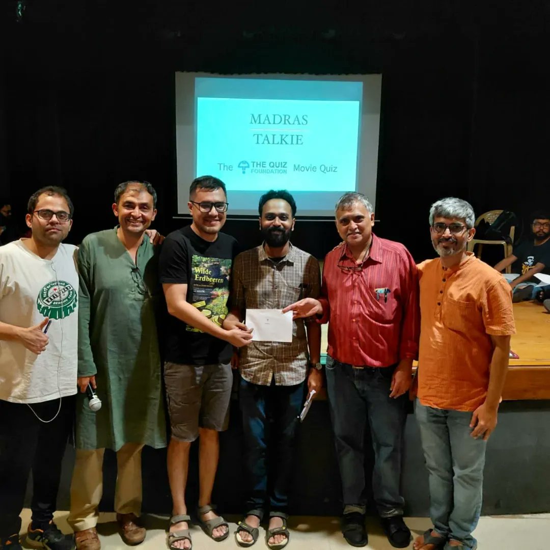 quizfoundation's tweet image. Non-podium finalists in the India Quiz at QFIesta 2025.

1. Sania, Vibhendu, Navin 
2. Rahul, Amrit, Rithwik
3. Ashwath, Pradeep, Aadisht