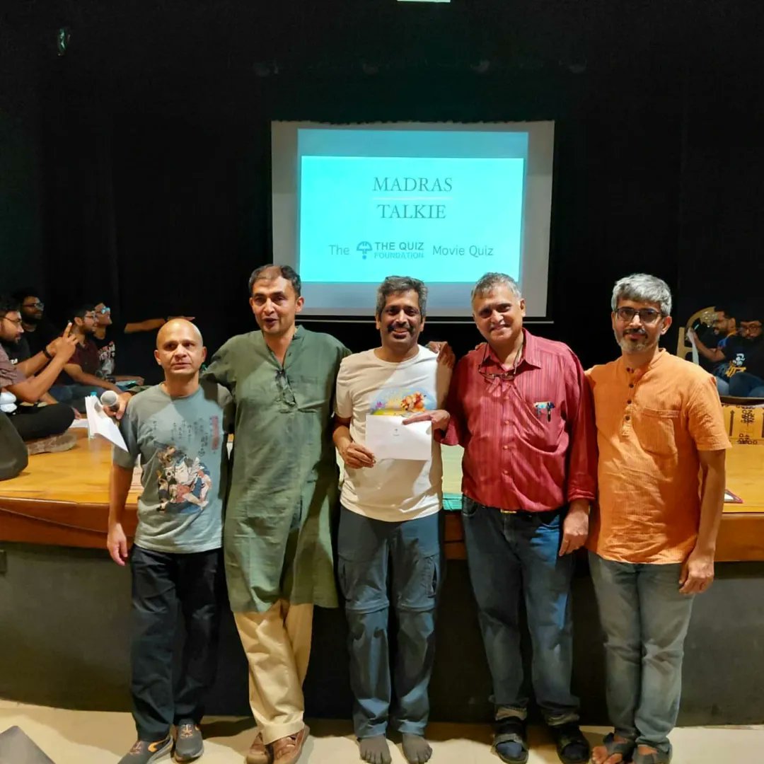 quizfoundation's tweet image. Non-podium finalists in the India Quiz at QFIesta 2025.

4. Gopal, Appu, Bhargava
5. Udupa, Ramkey, Raju