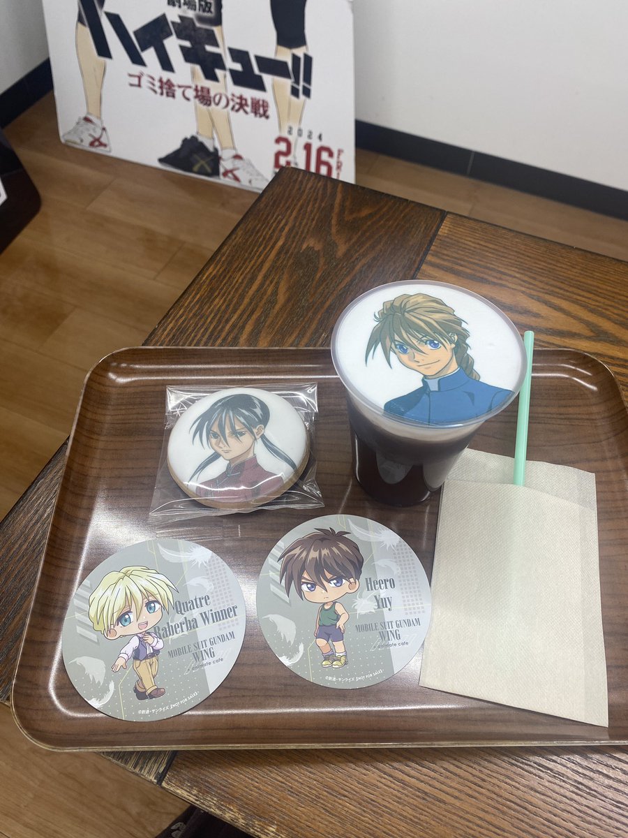 めいとで休憩☕️

なんでナタクいんの？？？
令和に五飛の嫁をコラボカフェで選択できるなんて、20世紀腐女子ぶったおれるぞい

ヒルデいないのにアフターコロニー195の闇を感じる......
