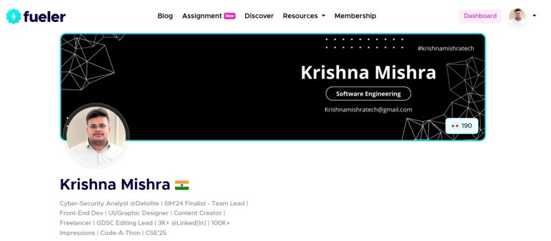 Krishnamishr_a's tweet photo. Just created my @FuelerHQ profile!
Fueler truly feels like @github for creators.
Thanks @ritendn & team for building this much needed platform.
Link: https://t.co/Lx1EjWYQVD
#Fueler #ProofOfWork #CreatorJourney #ContentCreation #krishnamishratech #krishnadmce #krishnamishra https://t.co/W3UbQnXlES