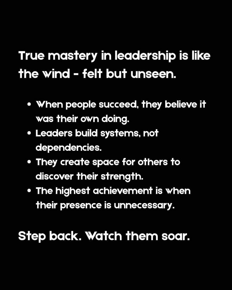 doseofdao's tweet image. Leadership through non-interference and empowering others.
#leadership #noninterference #empowerment #trust #doseofdao #philosophy #wuwei #governance