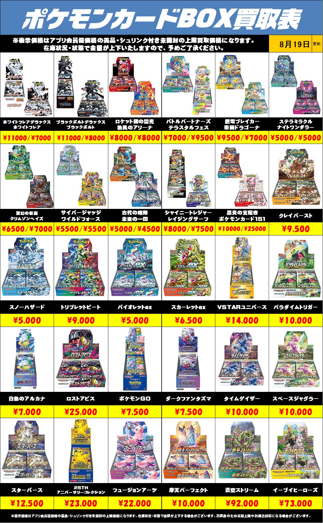ポケカまとめ売り Z/X】全体買取表更新 1/10更新！！ / 大阪日本橋店の店舗ブログ