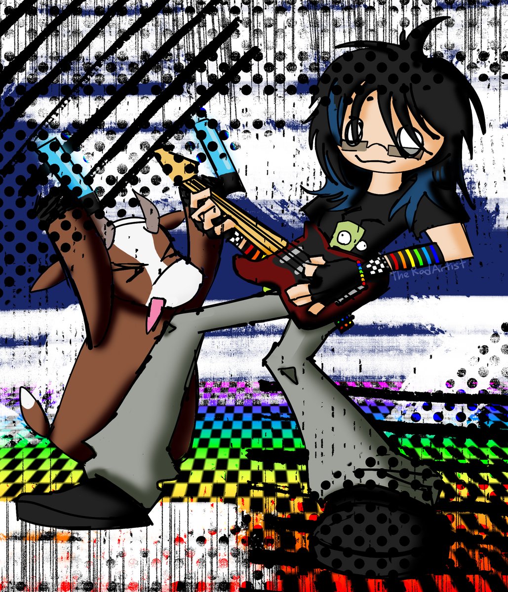 ArtistRad's tweet photo. Attack for Spacexdragonnix on #ArtFight. I really went for the 2000s #scenecore style with this one.
#art #illustration #teamfossils #smallartist https://t.co/neQI9ZouaG