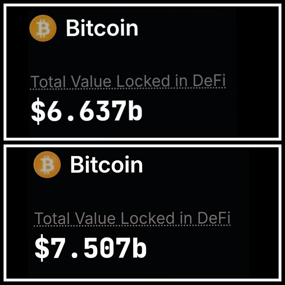 Plan_B_labs's tweet image. The best time to tap into BTCFi was yesterday.

The next best is before the rest of the world catches on.

Bitcoin DeFi TVL grew from $6.64B → $7.51B in just a couple weeks.

This is just the warm-up. Billions more are coming.