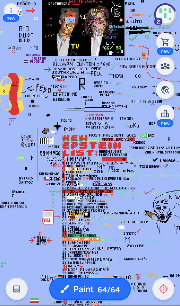 ritofrofficial's tweet photo. 🚨 BREAKING: .!$&amp;ritofr, member PJBC spotted on the Epstein list — seen on wplace(dot)live https://t.co/oOCccCtuys