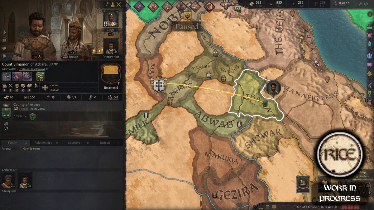 🫓Nubia Flavor Pack Preview #16🫓

RICE's Nubia update adds many obscure figures, like Simamon in 1178, who had the title of "Keeper of Granaries." We have little context on his duties or why a Nubian King Basil later had the title despite being king.

#CK3 #CK3Mod #CrusaderKings