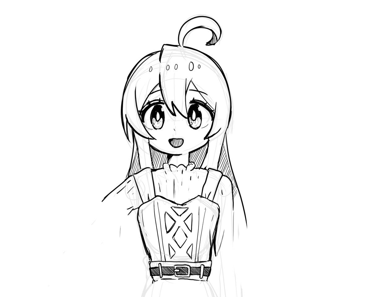 NotKuroki's tweet photo. rkgk of Mahiro-chan, referencing official character sheet o( ���ᴗ❛ )o

#おにまい #おにまいお絵描き https://t.co/TwqTj51YMH