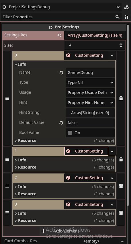 CiisoB's tweet image. I created this plugin Game Debugger, using resources it will auto create custom settings that will be used to auto populate buttons so i can toggle directly from the editor without having to go to settings.  #pixelart #indiedev #redotengine #aseprite #gamedev #godot