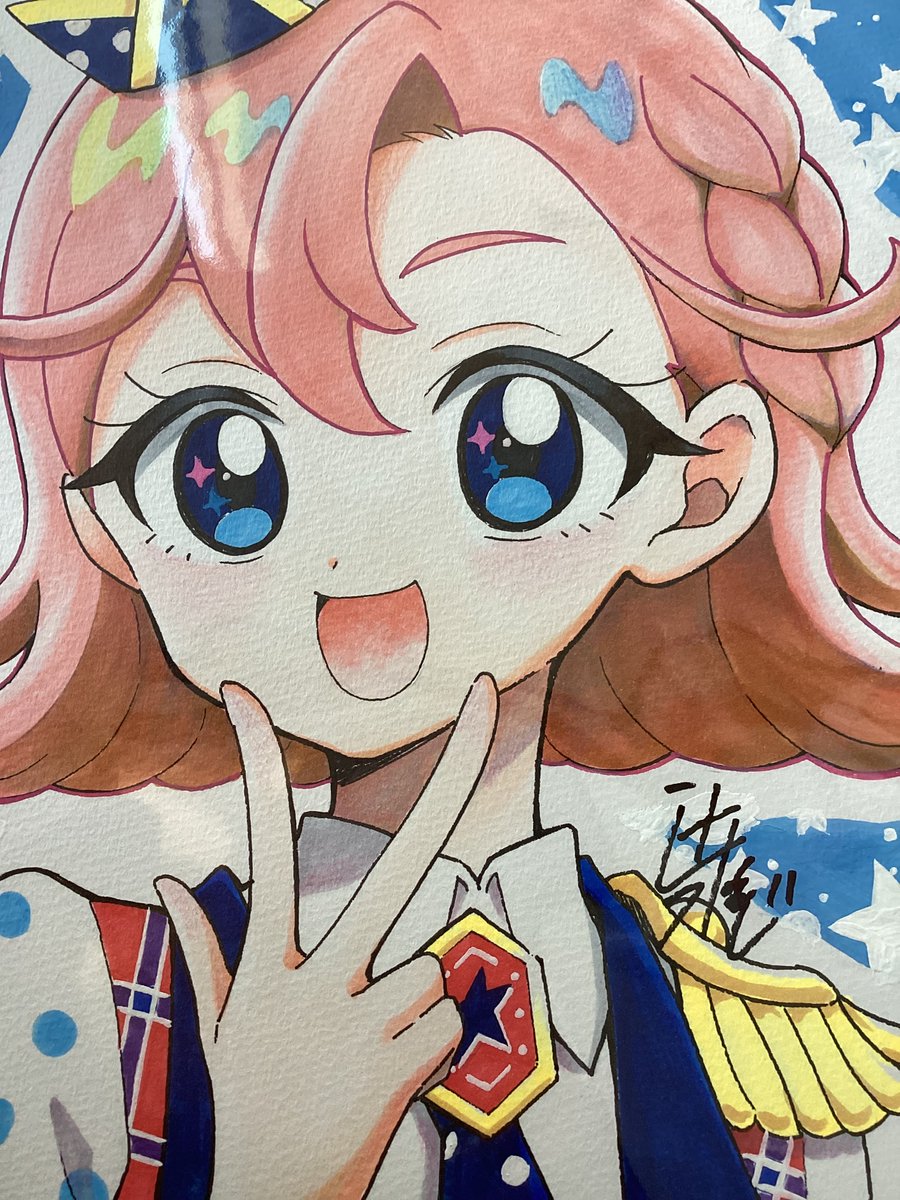 Sakohime1109's tweet image. やばいやばい
ひみつのアイプリ公式ファンブックの
｢アイプリFanバース｣っていう企画に応募したら
なんとグランプリに選ばれてしまいました...✨️
こちらの画像は届いたグランプリ賞品です!!
やばいぐらい可愛い...!!しかも直筆だよ...
#ひみつのアイプリ #直筆サイン #七浦おとめちゃん
