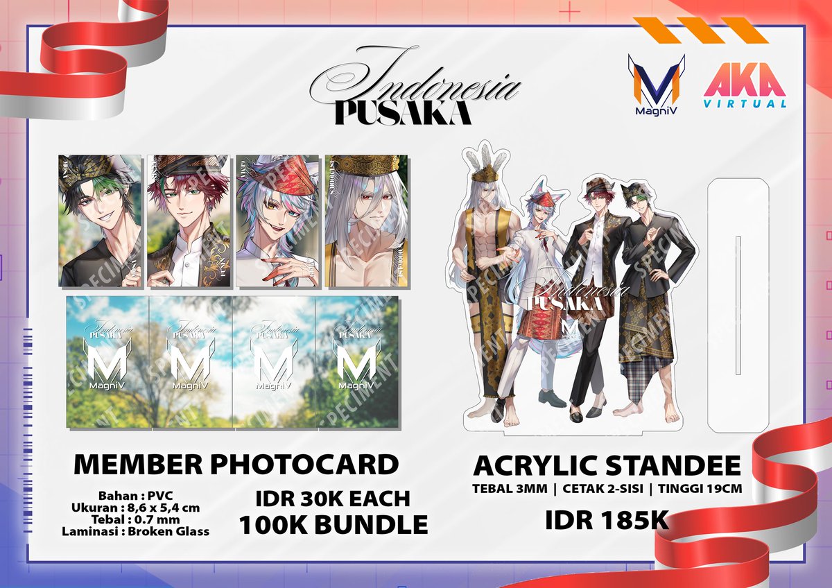 [Announcement] 
PO OPEN untuk MagniV versi Kemerdekaan Indonesia Cover INDONESIA PUSAKA !
Member ke-5 &amp; #MagniVerse bisa pesan LIMITED sampai 31 Agustus 2025 yaa
shopee.co.id/vtmerch