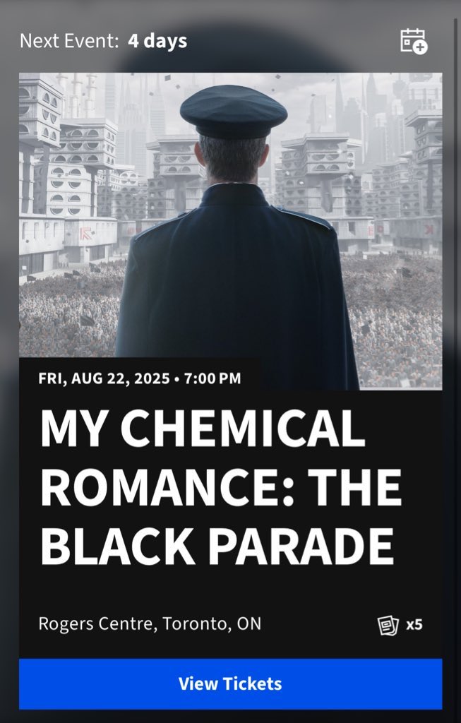 idk how relevant this is for my followers lol BUT

anyone looking for #MCRTORONTO seats? i have FIVE in section 535 for sale, 200 each (what i paid for them). buyers looking to buy multiple will be prioritized bc i need to make my money back lol

dm for info, rt to help pls