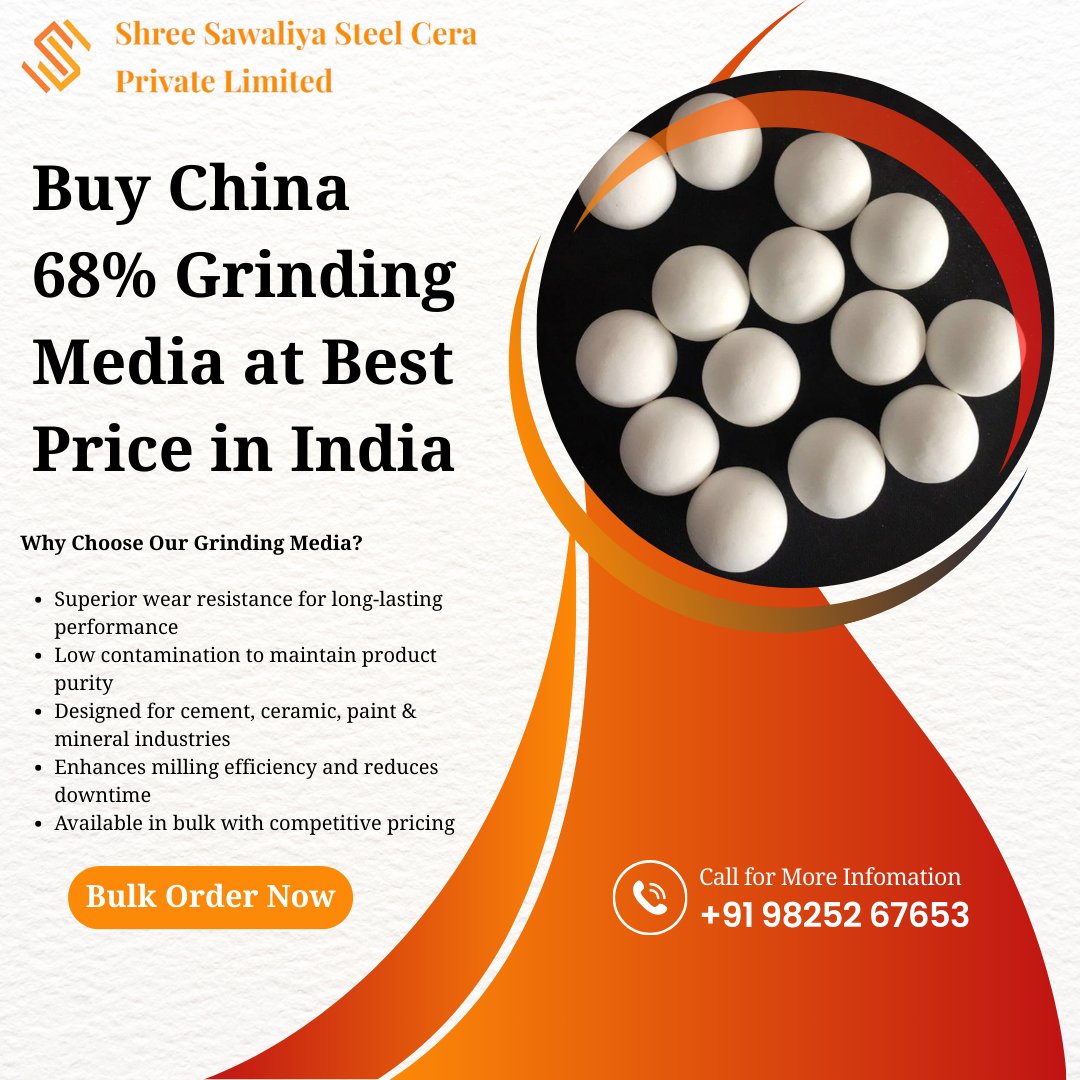 shree_cera32161's tweet image. ⚙️ Boost your milling performance with China 68% Alumina Grinding Media – now at the Best Price in India! 🇮🇳

#GrindingMedia #AluminaBalls #CementIndustry #CeramicIndustry #PaintIndustry #MineralProcessing #IndustrialEfficiency #BallMills #ManufacturingIndia #BestPriceInIndia