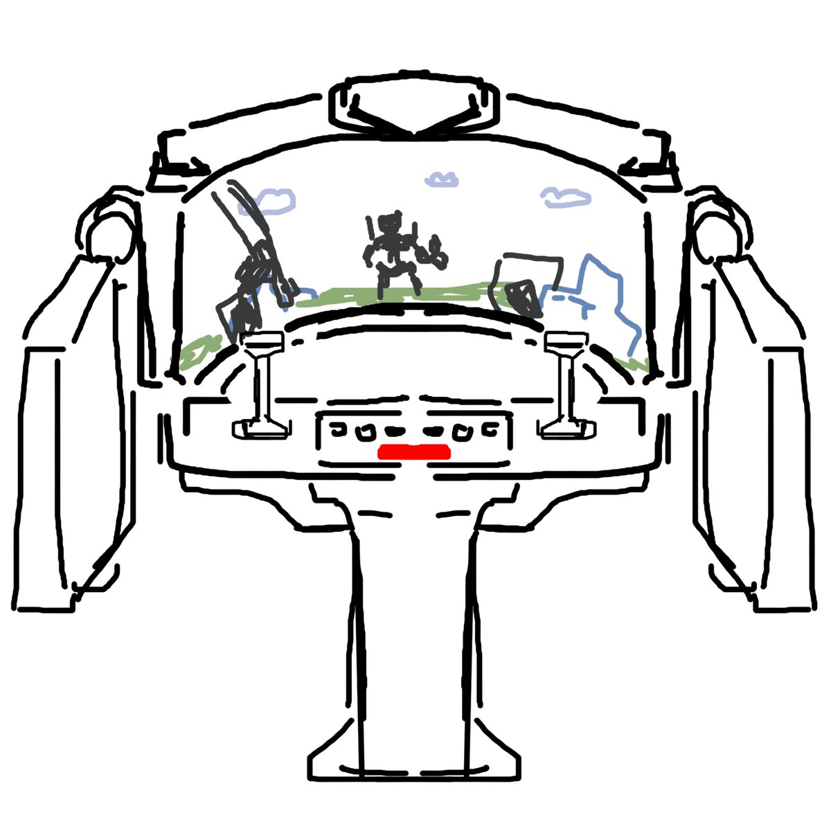 なんかこんな感じでチビロボ動かして対戦するやつ、めっちゃいいよなーーって思ったのでつくろうと思います。
決着判定はカブトムシギミックみたいな感じで