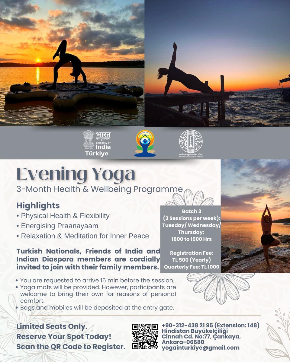 DplmtcObserver's tweet photo. THE INDIAN EMBASSY IS LAUNCHING A YOGA EVENT FOR EVERYONE
Following the success of three 4-Week Health and Well-being Programmes:- Yoga for Diplomats, Yoga for All and Yoga for Mothers &amp; Kids https://t.co/ToyDLtpFbs