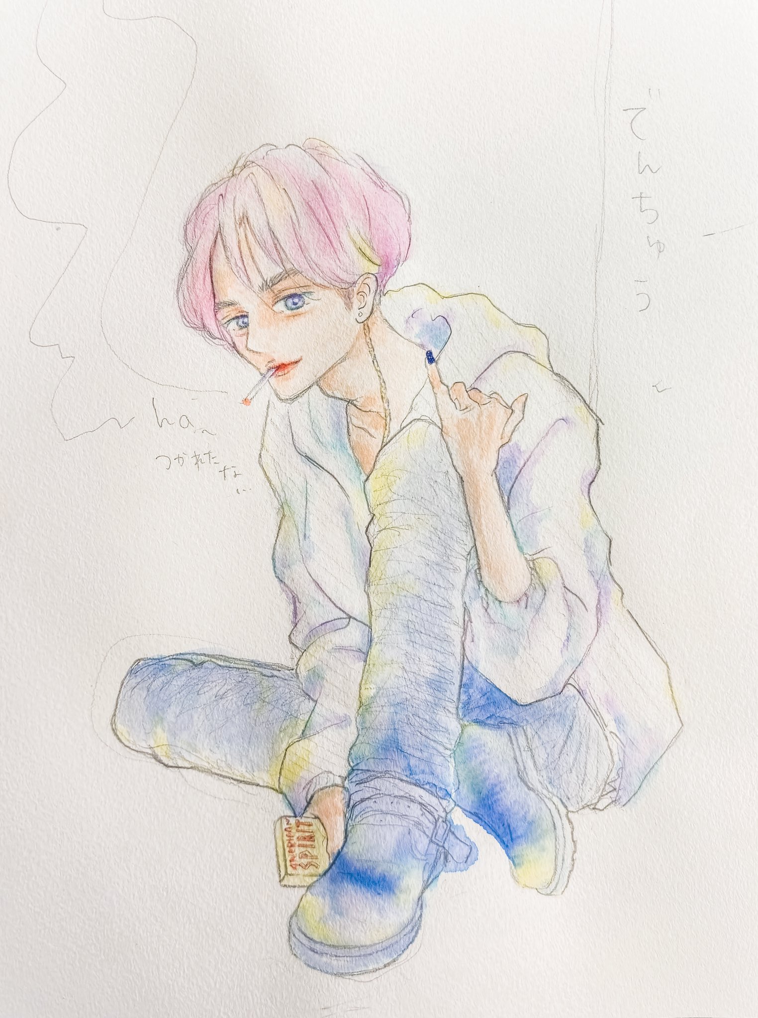 F4号】Emotion-感情-《現代アート-イラスト》 カラフル アート 絵画