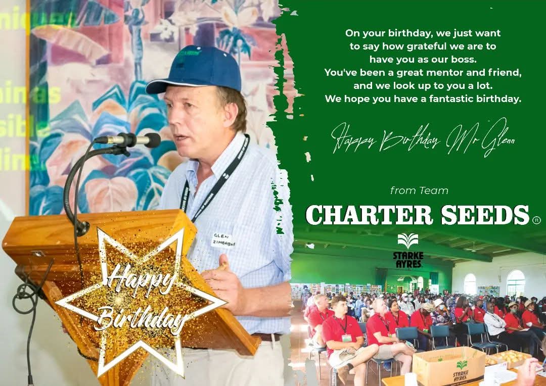 Charterseeds's tweet photo. Charter Seeds wishes a very happy birthday to our Managing Director, Mr. Glenn Campbell! Thank you for steering our ship with vision and dedication. May your day be as fruitful as the seeds we sow! Enjoy your special day! π±π #Horticulture #CharterSeeds #SeedsOfSuccess https://t.co/RXwY4XbE3l