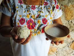 Por su parte, a los albañiles y peones mayas sólo se les suministraba alimento una vez al día durante su jornal. 

(El pozole es lo que diluimos con agua).