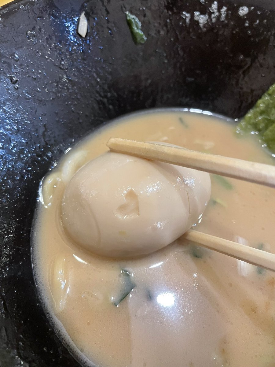 ラーメン食べてたら ハートあった