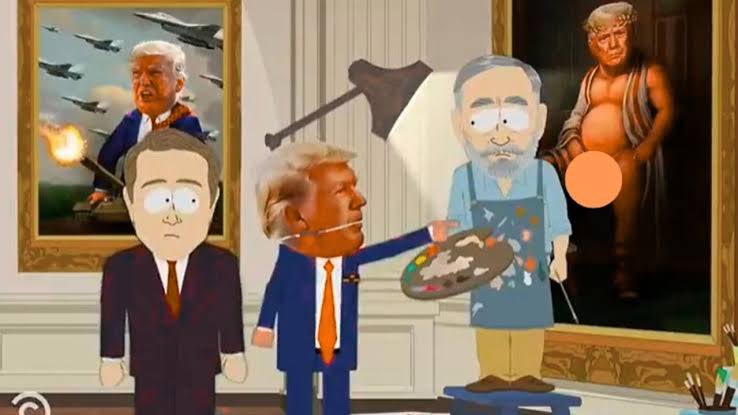 lol he did the South Park thing