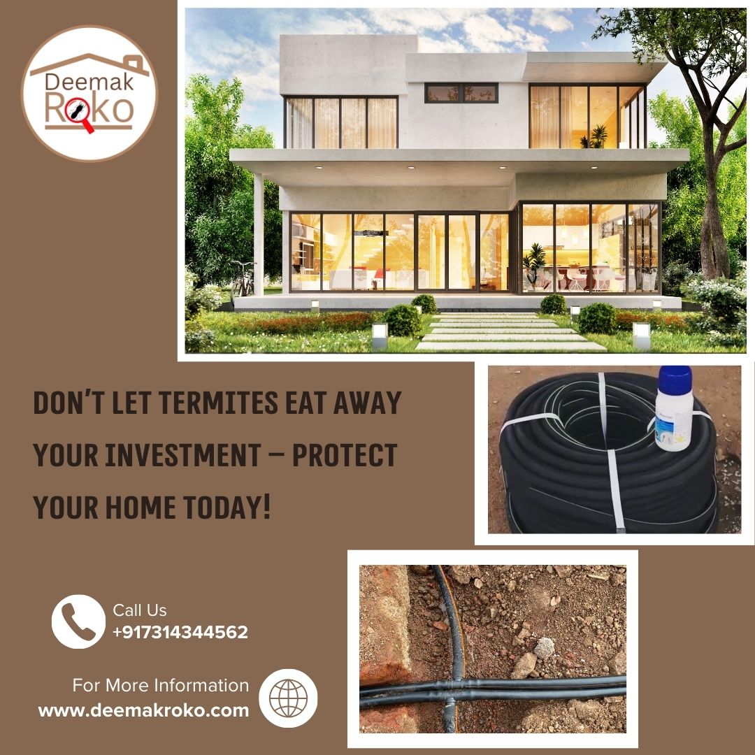 DeemakRoko's tweet image. Protect Your Home from Termites with DeemakRoko

Contact Details:
📞 Call Us: +91 7314344562
🌐 Visit: deemakroko.com

#DeemakRoko #TermiteProtection #SafeHomes #PestControlSolutions #ProtectYourInvestment