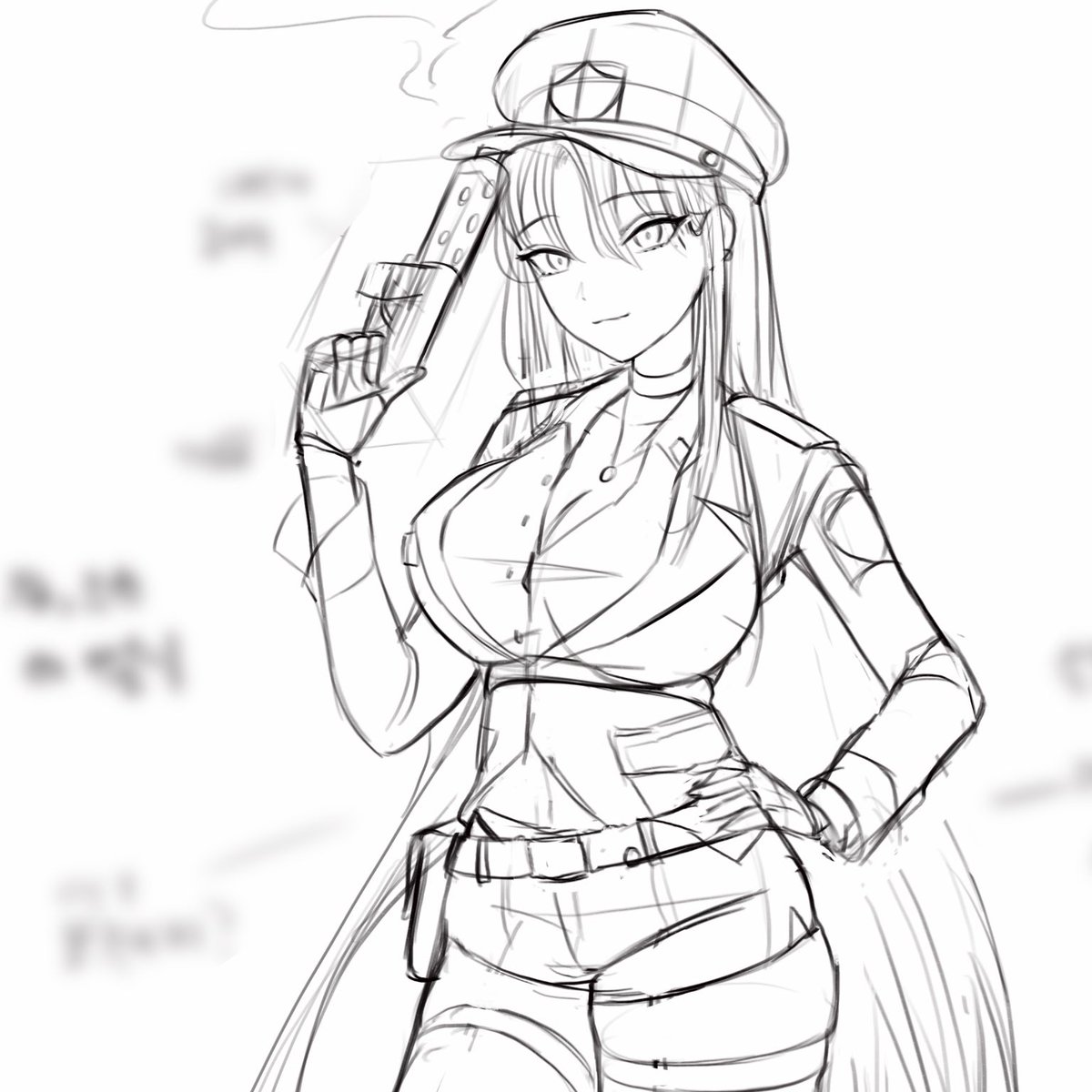 Police girl Wip
