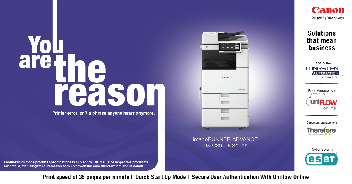 Canon_India's tweet image. Say goodbye to downtime, glitches, and the dreaded &apos;printer errors&apos;.

Canon’s colour multifunctional devices are designed to perform seamlessly during everyday office operations.

💼 Where innovation meets reliability. 🌍

Enquire Now: cloud.connect.canon.co.in/EnterpriseSolu…

#EnterpriseTech…
