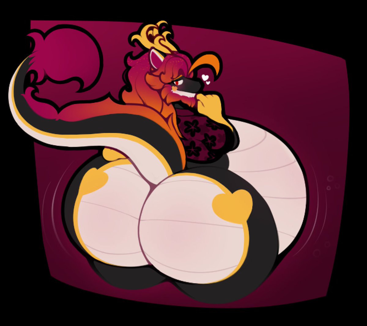 Letting his shape billow out again