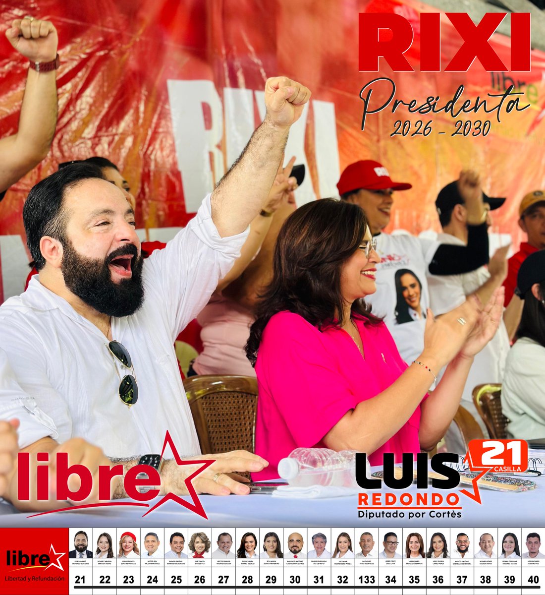 LUIS REDONDO 🇭🇳 (@lredondo) on Twitter photo 📣 Cortés se levanta con fuerza y esperanza
Este sábado 30 de agosto, San Pedro Sula será el corazón de la gran movilización nacional de <a href="/PartidoLibre/">Partido Libre</a> 🌺, aprobada por nuestra próxima presidenta de Honduras Rixi Moncada <a href="/riximga/">Rixi Moncada</a>🌺 | <a href="/RixiPresidenta/">Rixi Presidenta</a> en Coordinación con el 📣 Cortés se levanta con fuerza y esperanza
Este sábado 30 de agosto, San Pedro Sula será el corazón de la gran movilización nacional de <a href="/PartidoLibre/">Partido Libre</a> 🌺, aprobada por nuestra próxima presidenta de Honduras Rixi Moncada <a href="/riximga/">Rixi Moncada</a>🌺 | <a href="/RixiPresidenta/">Rixi Presidenta</a> en Coordinación con el