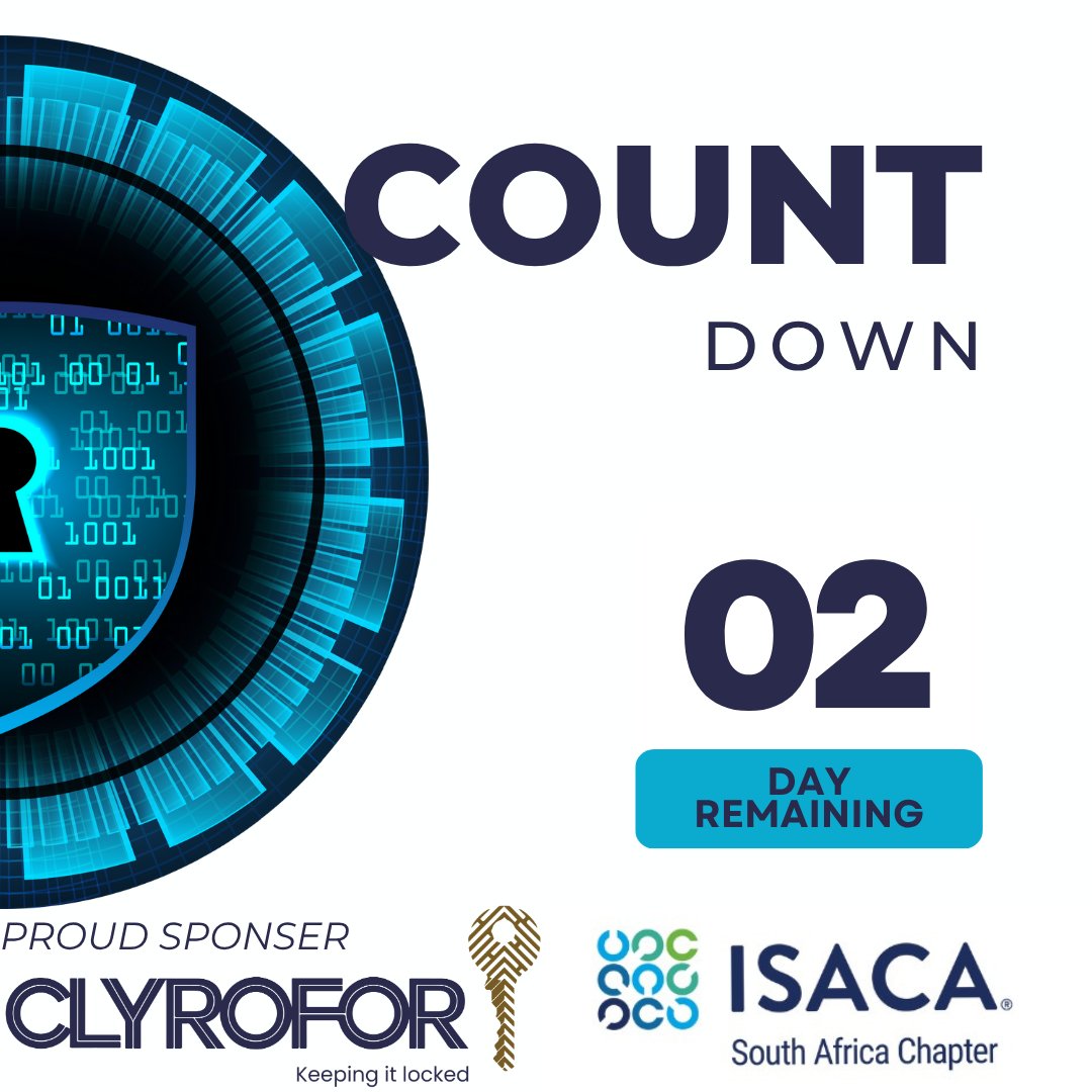 Just 2 days left!
Clyrofor is excited to sponsor the #ISACA2025 event this 21–22 August. Let’s drive cybersecurity, risk, and governance forward together.
#Clyrofor #CyberReady #GRC #2DaysToGo