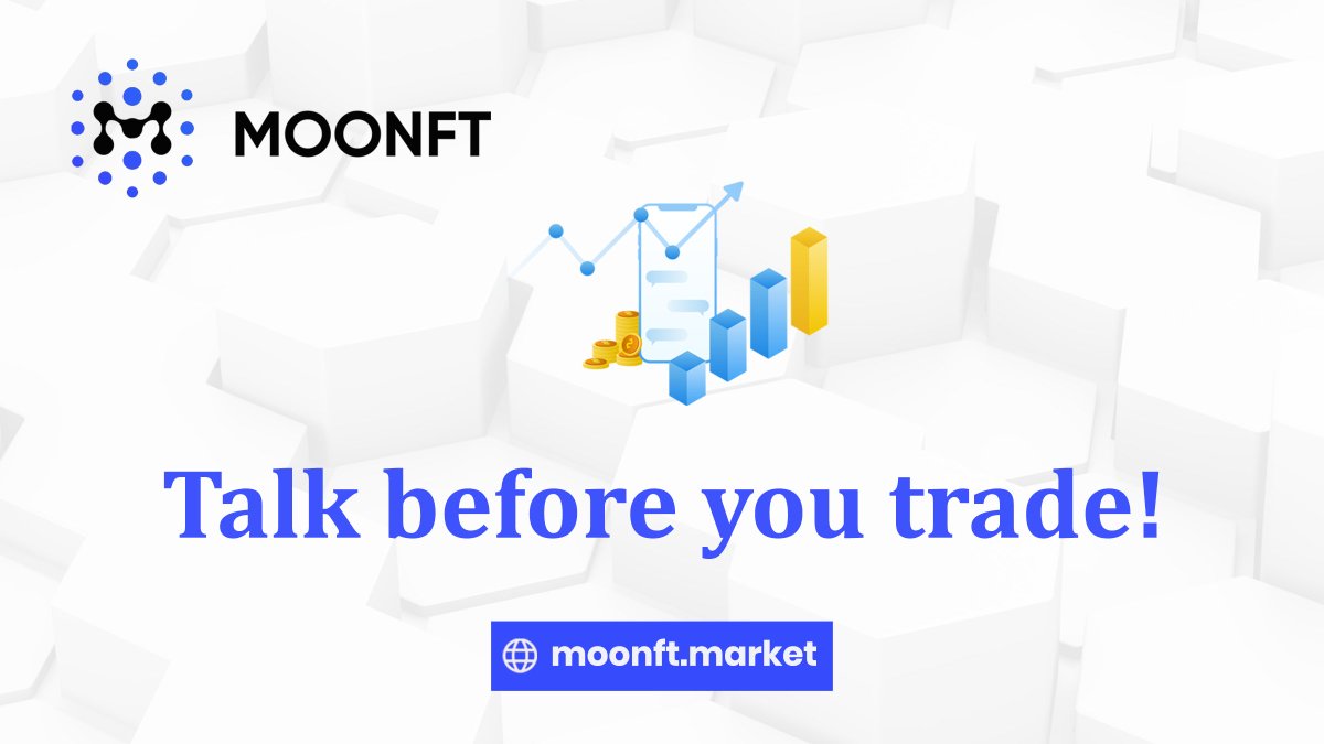 MoonftMarket's tweet photo. 💬 Talk before you trade!

💫 On #Moonft, buyers &amp; sellers can negotiate directly on-chain.

🗨🤝 Plus, project-specific chat groups unite #NFT communities like never before. $MTC https://t.co/uJ3HmtQ6fx