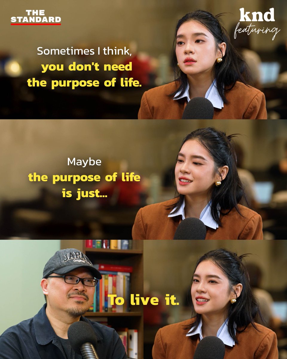 “บางทีชีวิตเราไม่จำเป็นต้องมีเป้าหมายก็ได้”
.
รับชมบทสนทนาของพี่บิ๊กและเฌอปรางได้ใน คำนี้ดี Featuring อีพีนี้ youtu.be/SWr5cX6KakQ
.
#คำนี้ดี #kndFeaturing #เฌอปราง #BNK48